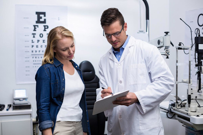 Doctor discussing results with patient