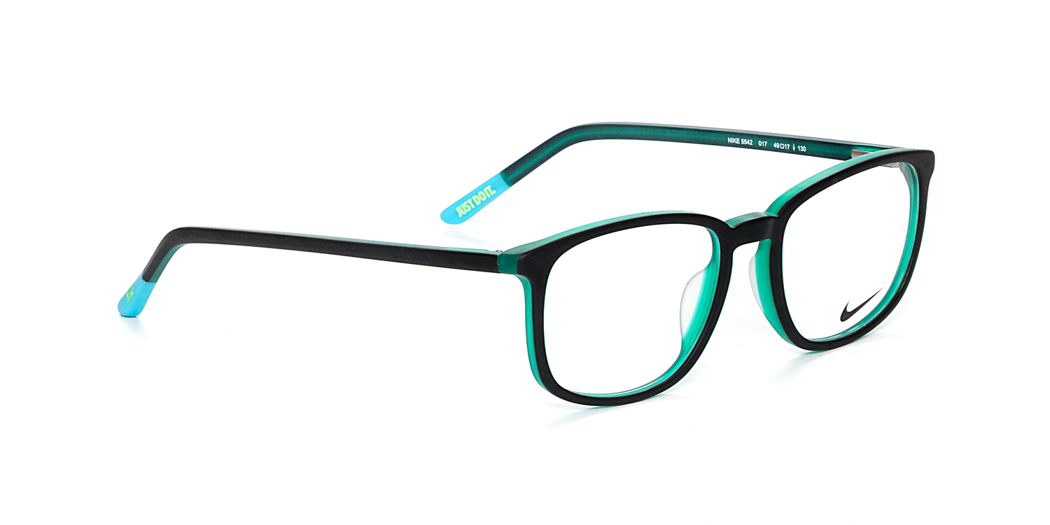 NEW KIDS NIKE 5542 017 Black & Teal Nebula Eyeglasses 49/17/130 with Nike Case Nike Kids Eyeglasses – Premium Quality, Free Delivery  main image 2