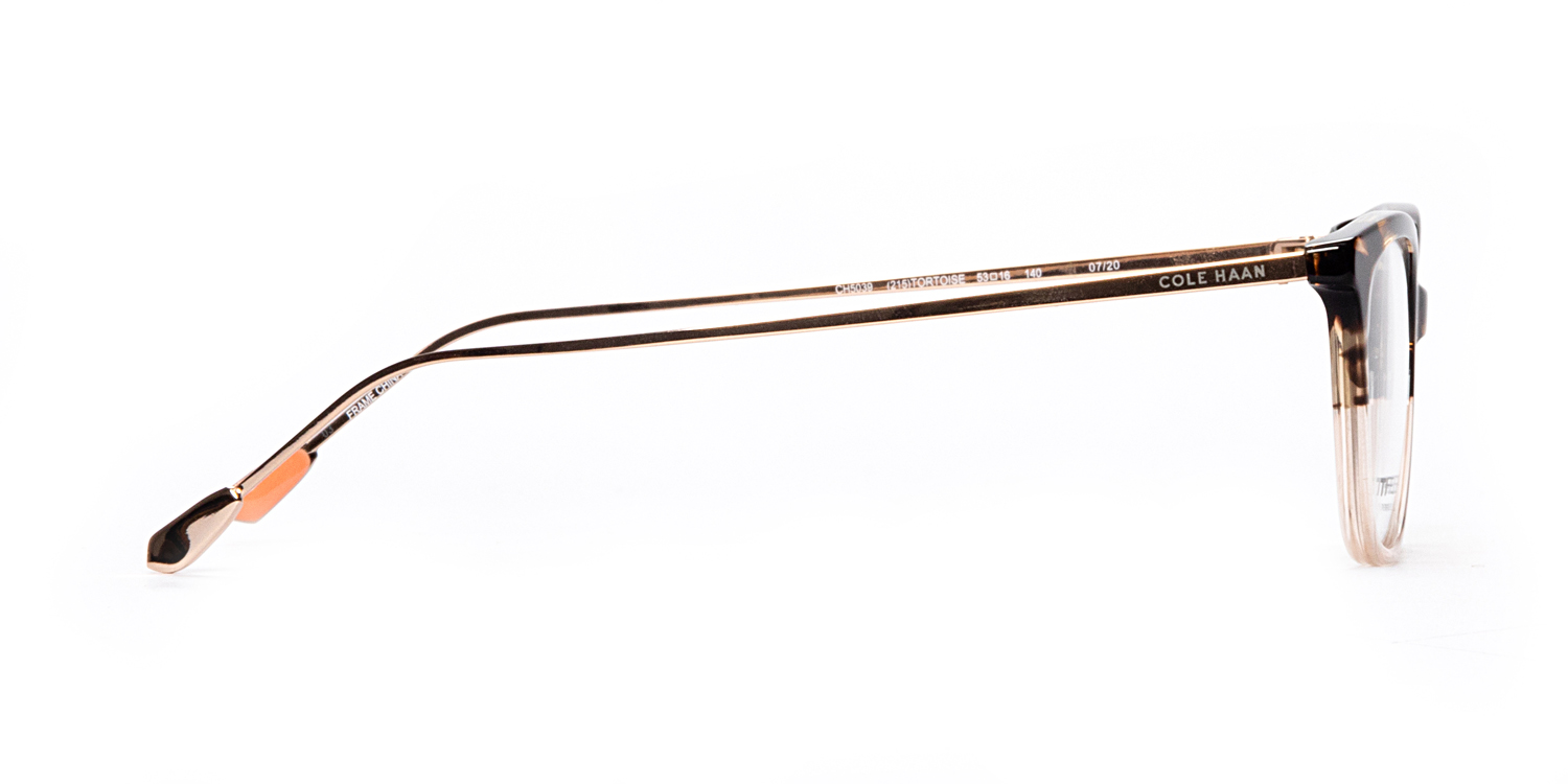 Cole Haan CH5039 651 Blush Tortoise Cat Eye‎ Eyeglasses Frames 53-16-140 Case Cole Haan Eyeglasses | eyecarecenter main image 3