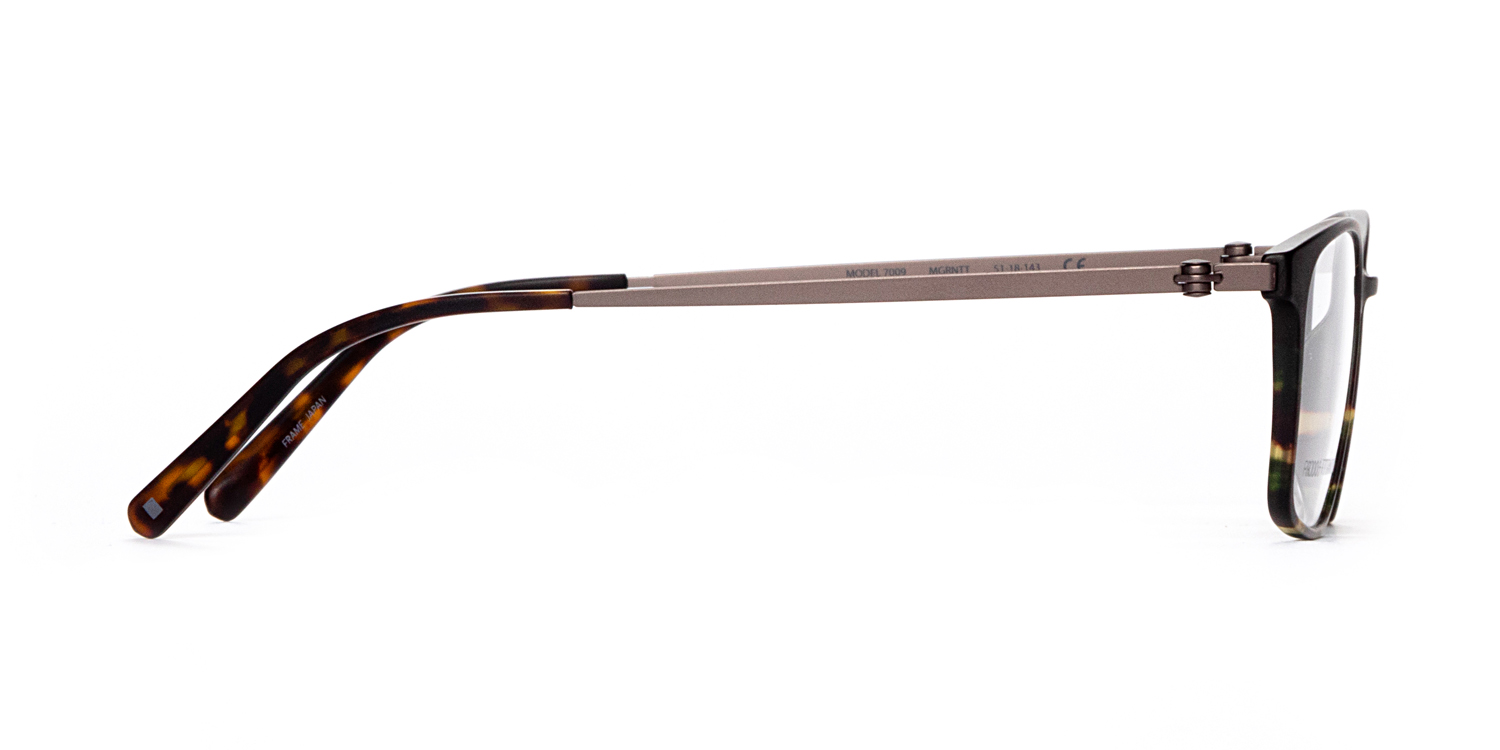 Signature S7009 Gloss Tortoise Authentic Eyeglasses 51-18-140 Blue/Tortoise Thick Geek-Chic Geometric Eyeglasses - Powers main image 4