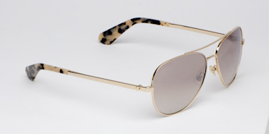 Kate Spade Gold Designer Sunglasses with Gradient Lenses Kate Spade New York dalia 58mm gradient pilot sunglasses  main image 3