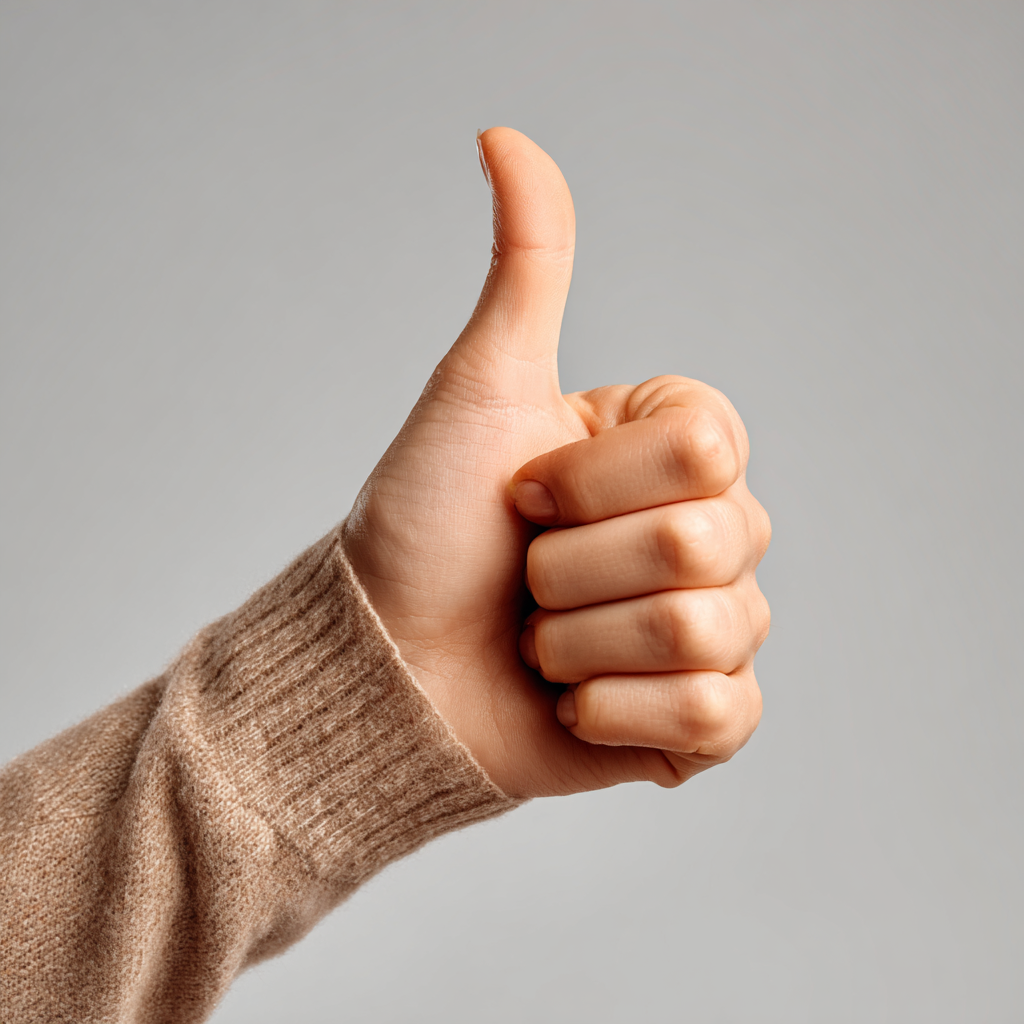thumbs-up gesture