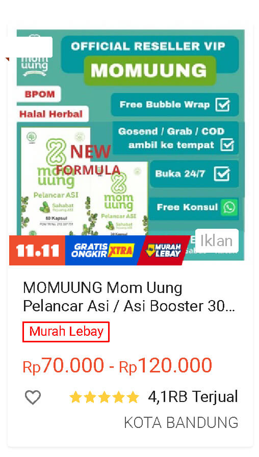 reseller mom uung - booster asi