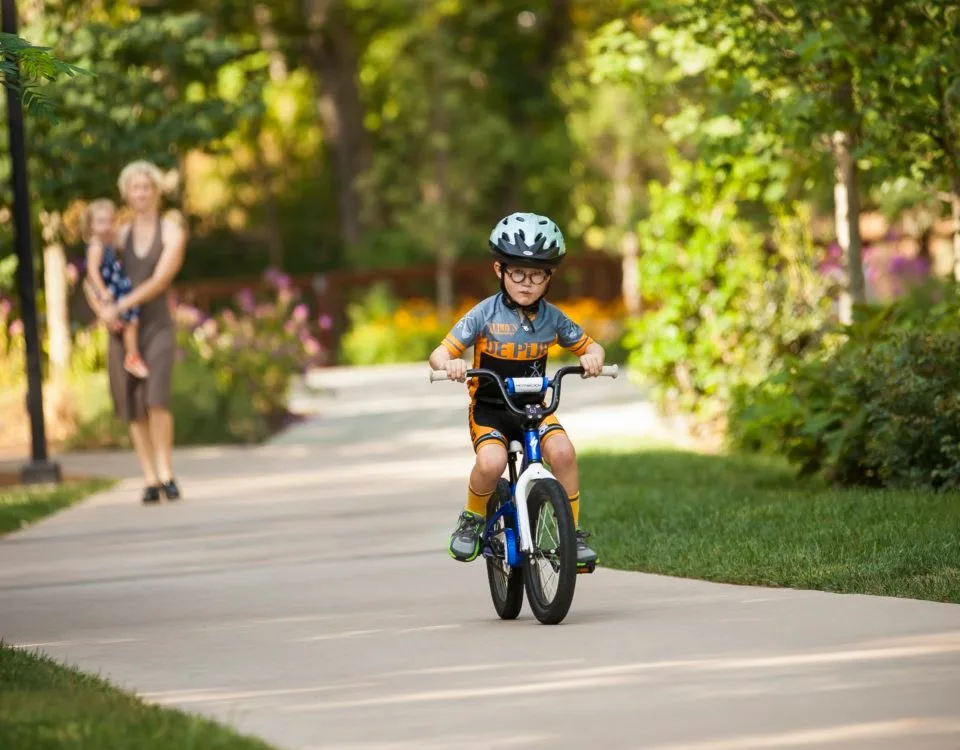Bicycling on Crystal Bridges Trail