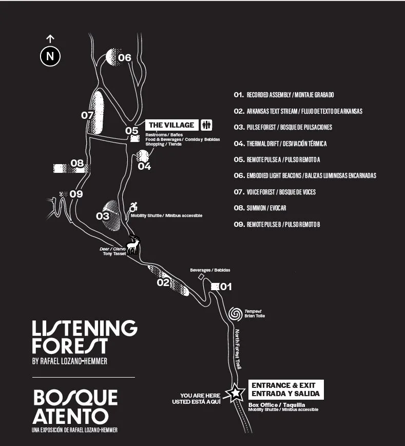 Listening Forest installations map