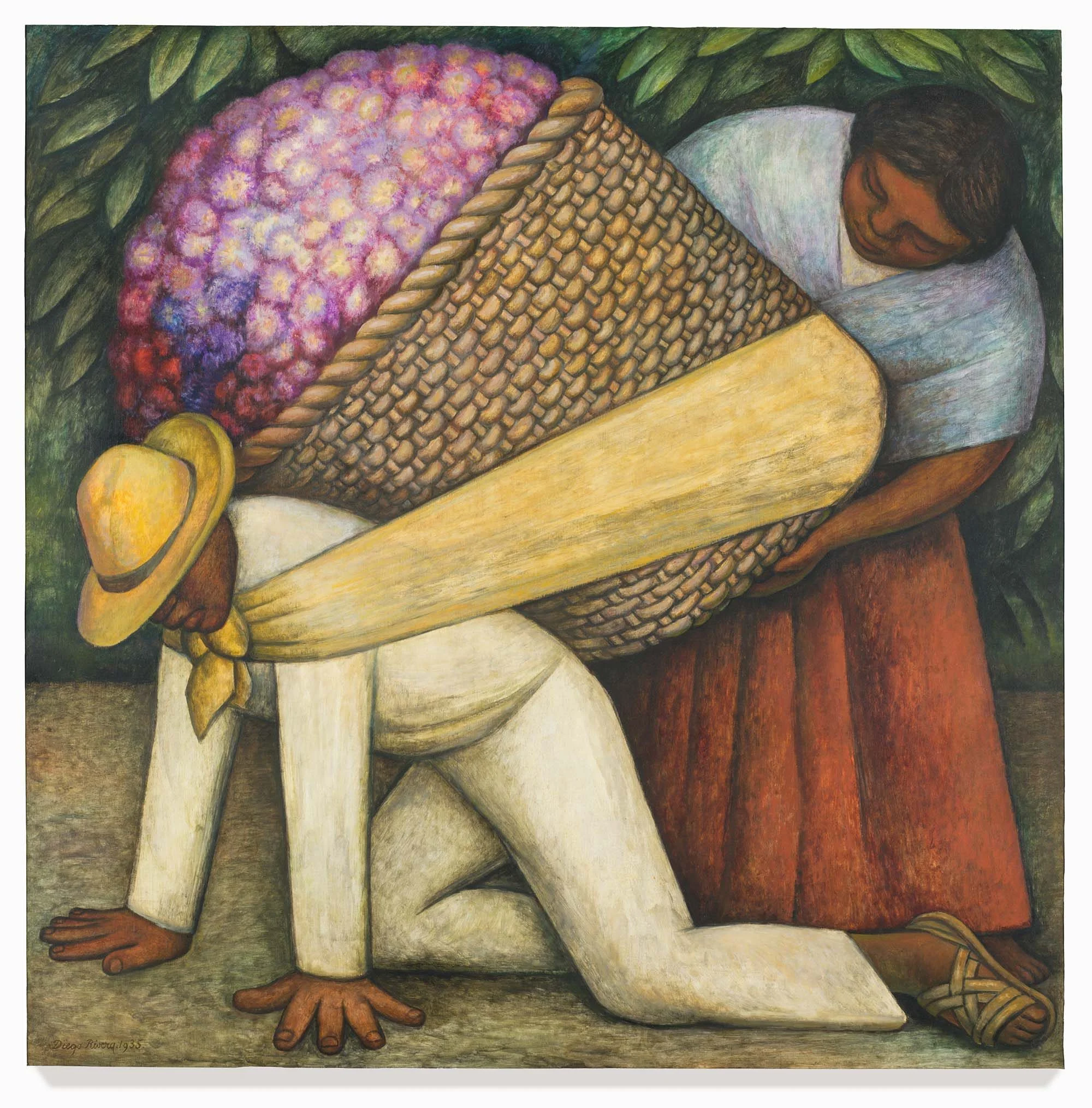 Diego Rivera, The Flower Carrier, 1935  oil and tempera on masonite; 48 × 47 3/4 in. (121.92 × 121.29 cm)  San Francisco Museum of Modern Art, Albert M. Bender Collection, gift of Albert M. Bender in memory of Caroline Walter © Banco de Mexico Diego Rivera & Frida Kahlo Museums Trust, Mexico, D.F. / Artists Rights Society (ARS), New York photograph: Katherine Du Tiel