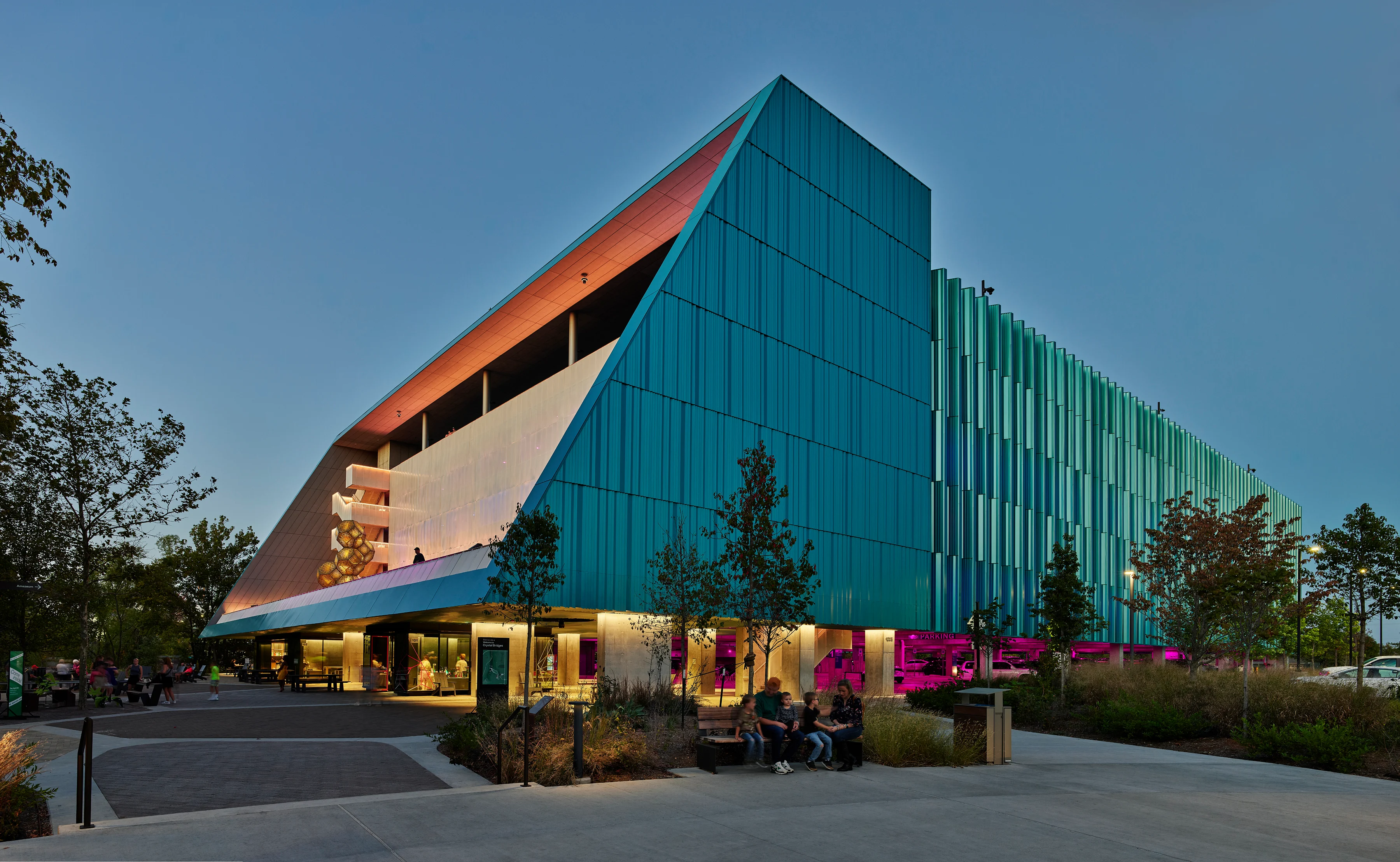 Campus Parking at Night
