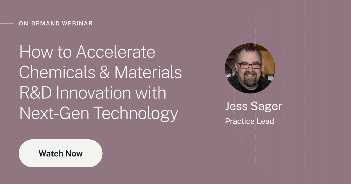 Jess Sager - How to Accelerate Chemicals & Materials R&D innovation