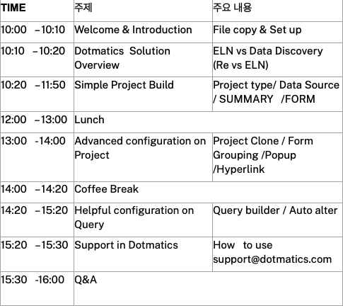 Lunch & Learn Schedule