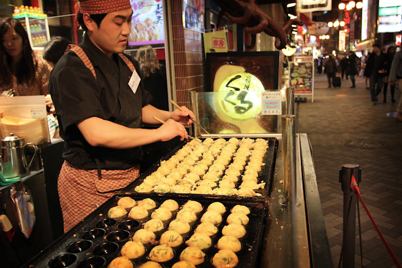 Dotombori, Namba at night. Eat til you drop.