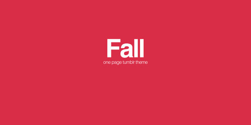 Fall. An Emotional State Tumblr Theme
