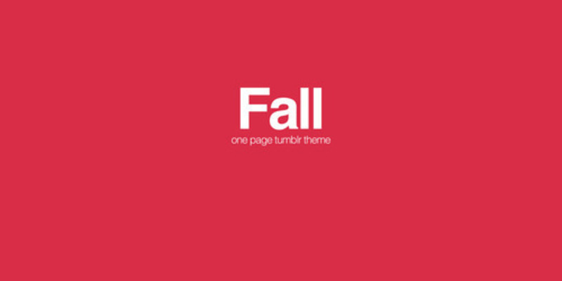 Fall. An Emotional State Tumblr Theme