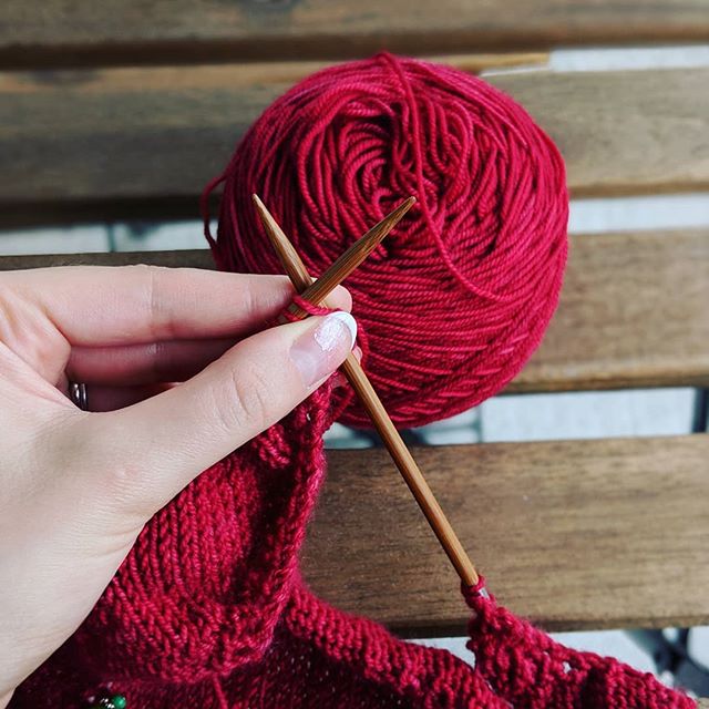 Ready to start the lace portion of this shawlette knitting