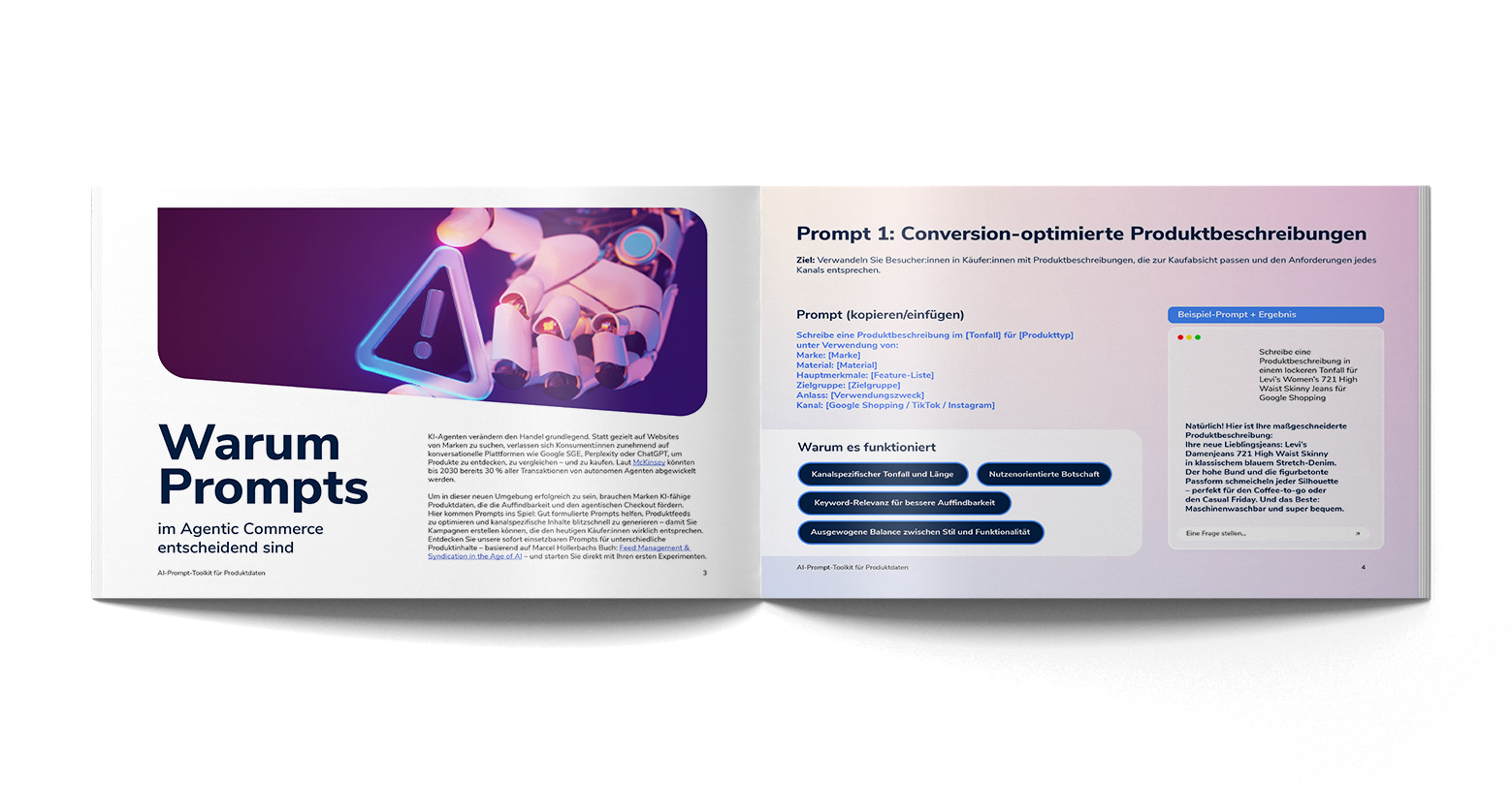 AI prompt toolkit DE inner pages mockup