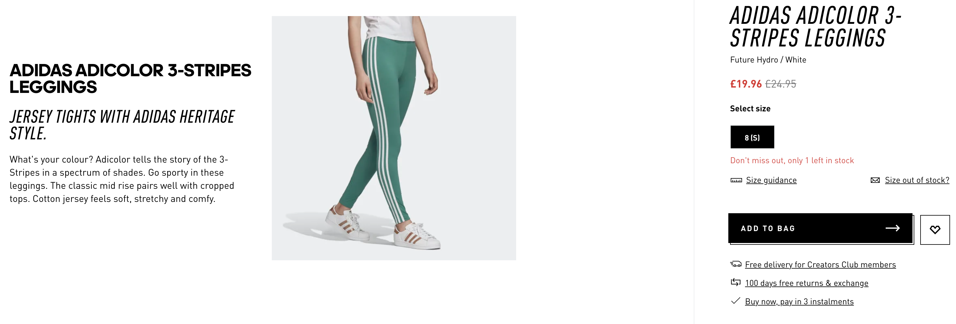 Adidas leggings product description