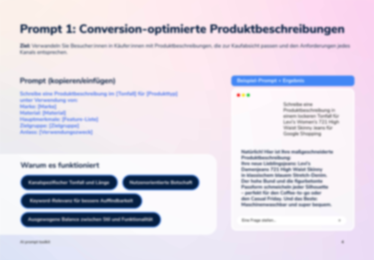 Landing page Preview AI Prompt DE 3