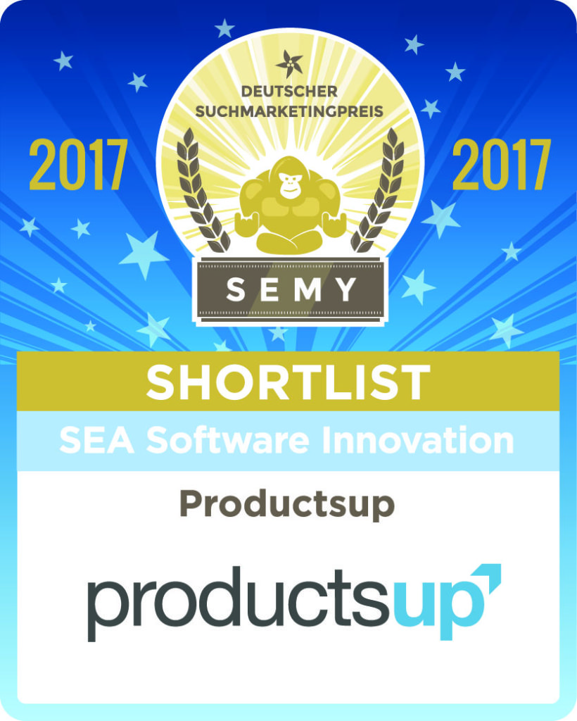 SEMY Awards 2017 Productsup shortlisted