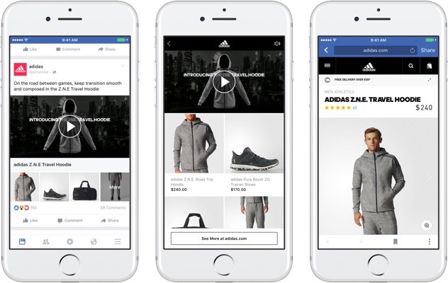 a closer look at how facebook collection mobile ads appear in the mobile news feed