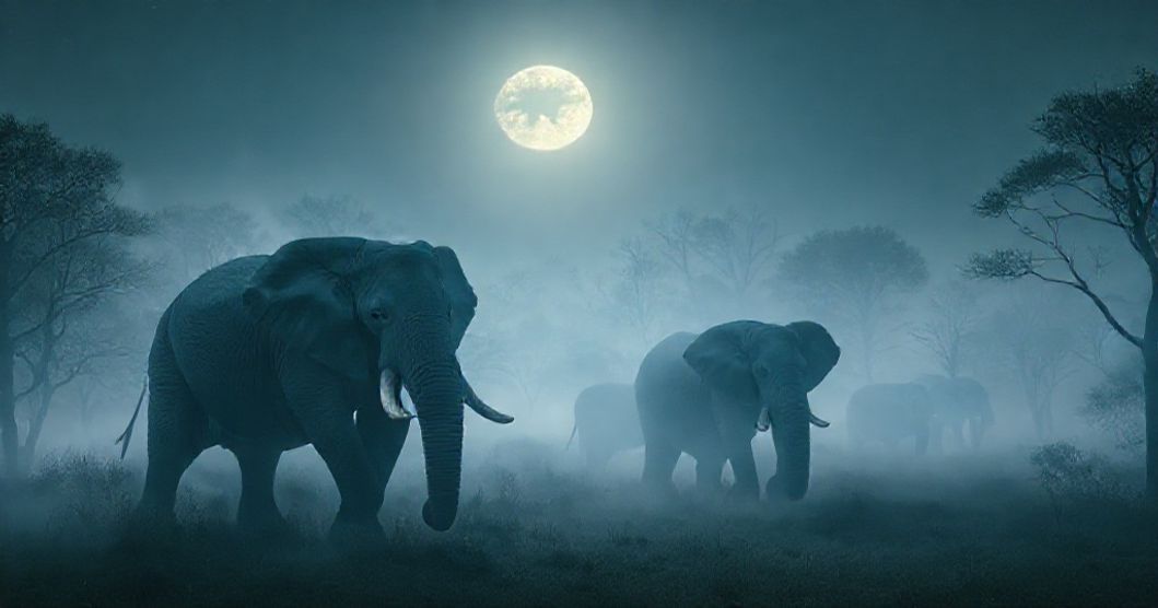 Featured image for Moonlit Elephant Wanderings: Decoding Dreams of Elephants in the Night