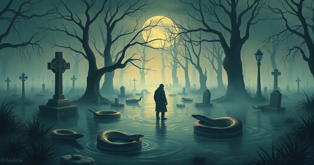Featured image for Navigating the Swamp of Transformation: Decoding a Cemetery, Snakes, and Self-Discovery in Dreams