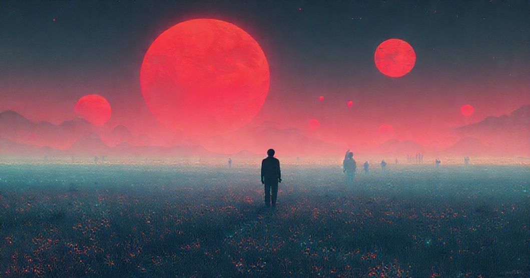 Featured image for Navigating the Liminal: A Dreamer’s Encounter with Red Moons, Fluorescent Fields, and Recurring Figures
