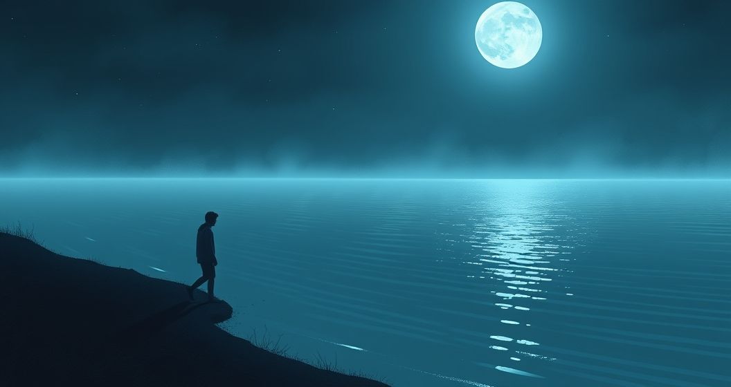 Featured image for Moonlit Lake Wanderings: Decoding the Subconscious Journey of Flowing Light