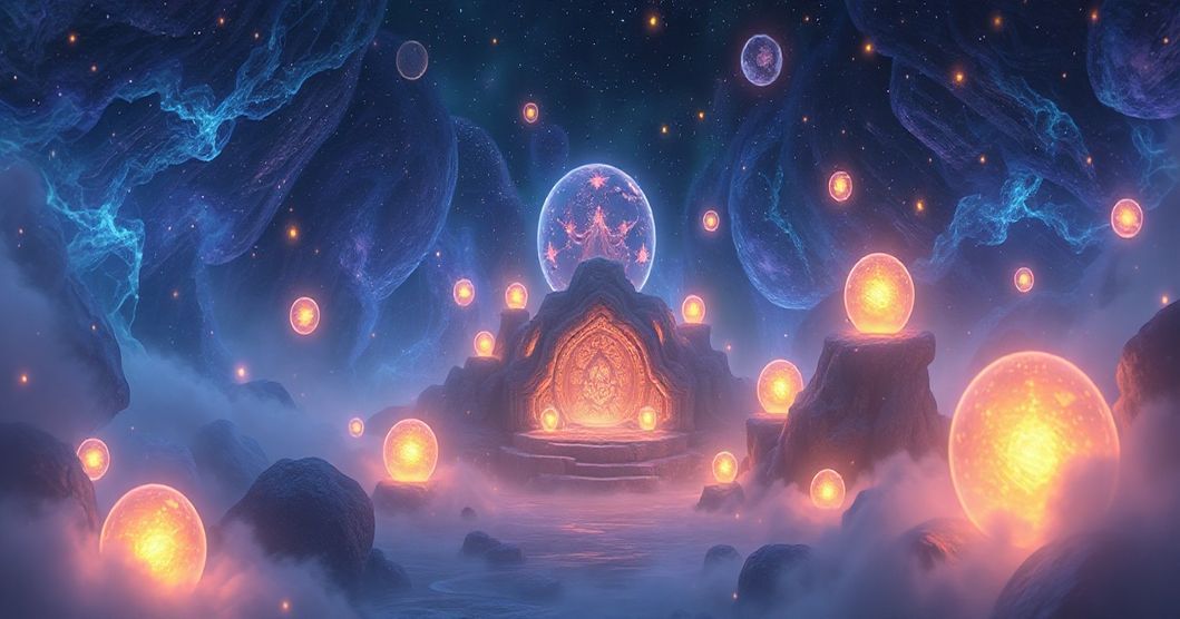 Fallback Dream Image: magical dream realm with glowing orbs