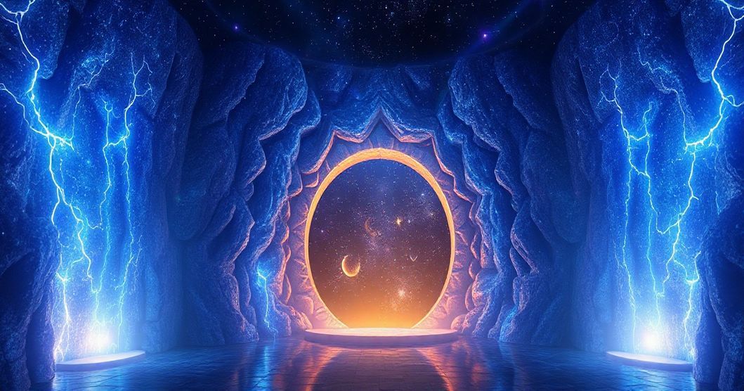 Fallback Dream Image: fantasy dream portal with light beams