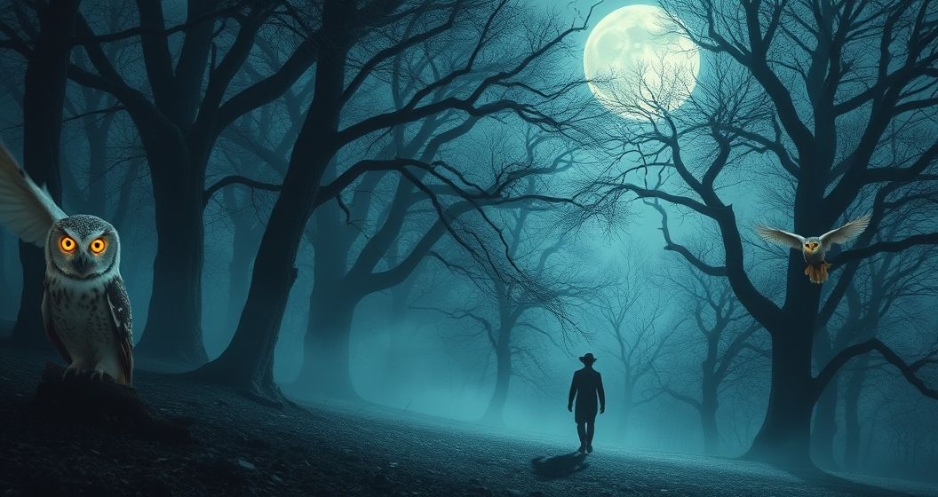 Featured image for Moonlit Encounters: The Symbolism of Wandering With Owls in Dreams