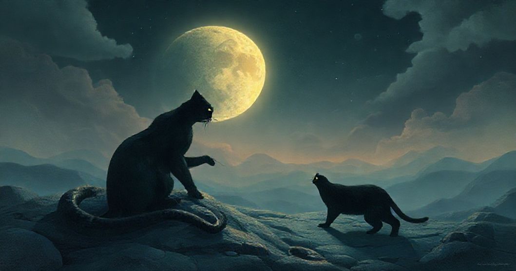 Featured image for Navigating the Unconscious: Interpreting Dreams of the Half Moon and the Rattlesnake-Black Cat Encounter