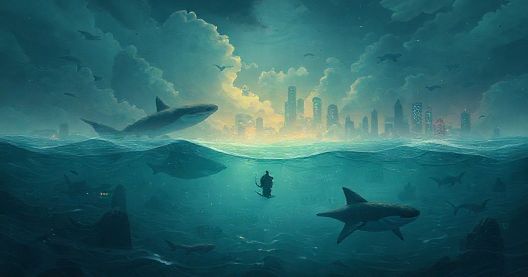 Featured image for Navigating the Depths: Understanding Dreams of Ocean, Sharks, and Flooded Cities