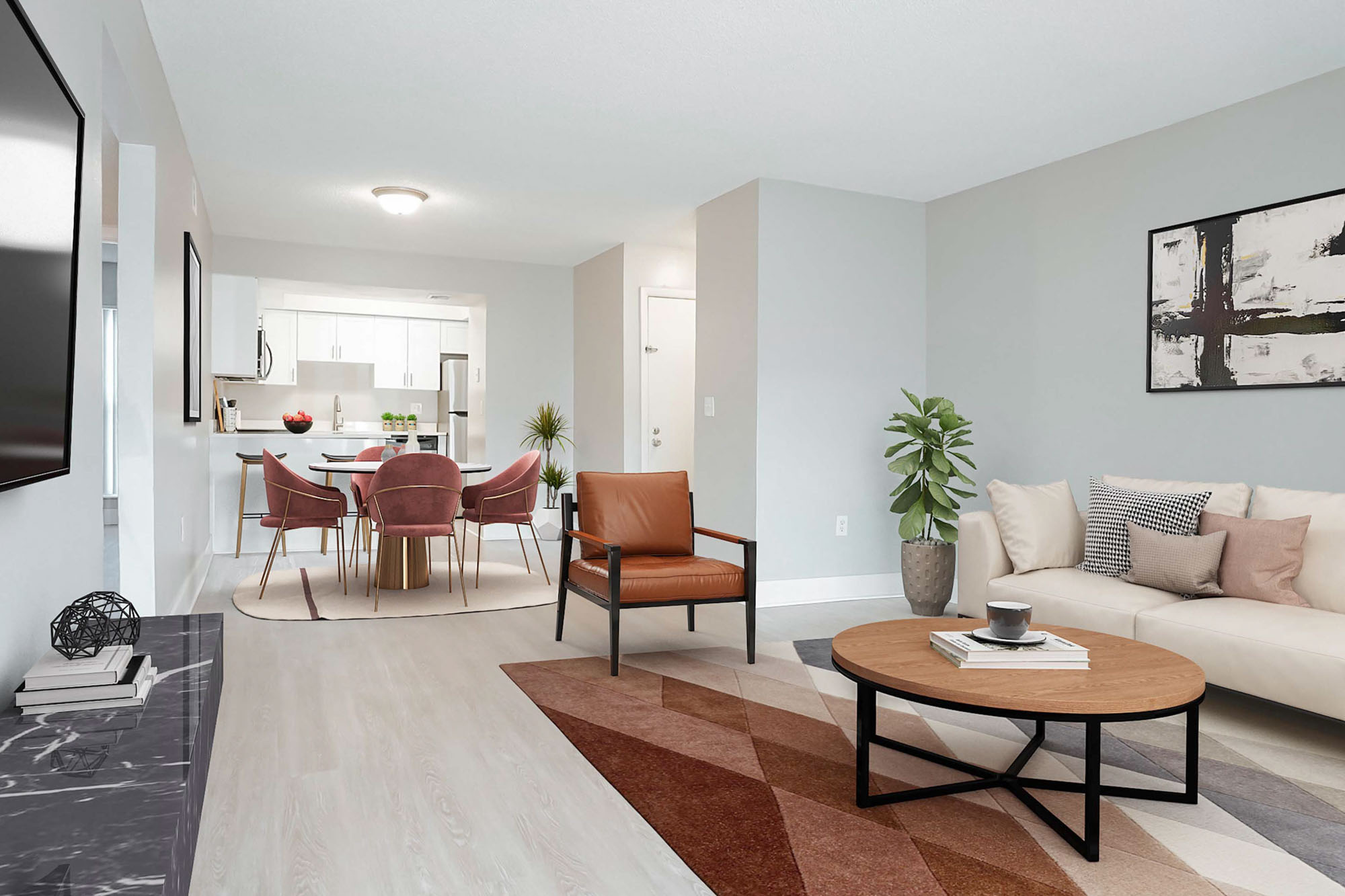 Park+ - 2 Bed 2 Bath - Living and Dining Room