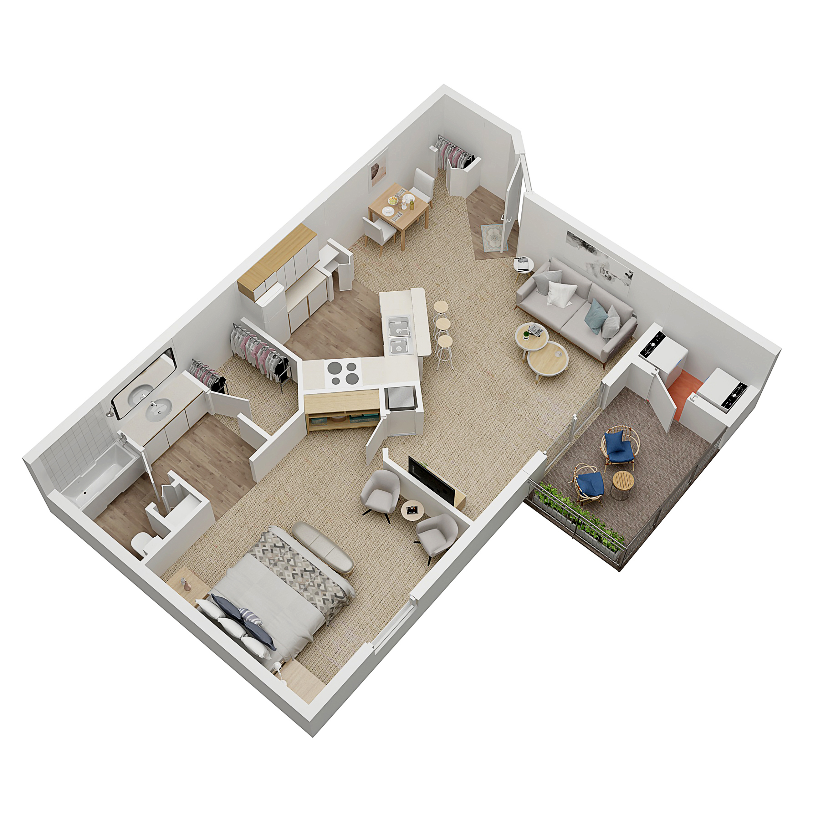 Floorplan Navel for Conway Forest apartments in Orlando, Florida 1