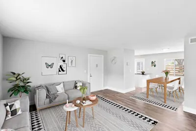 Jade - 2 Bed 1 Bath - Dining and Living Room