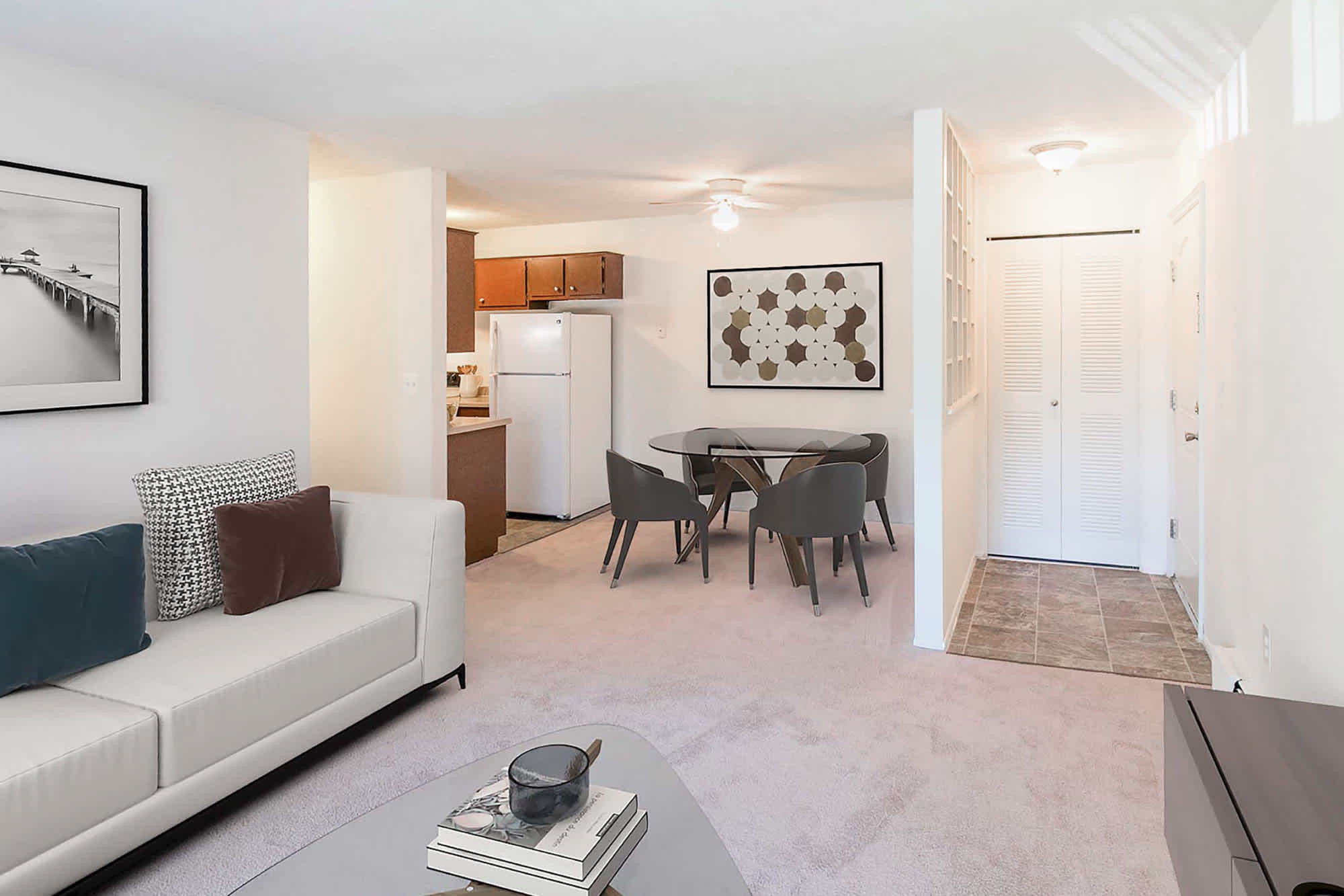 The Carter - 1 Bed 1 Bath - Living Room