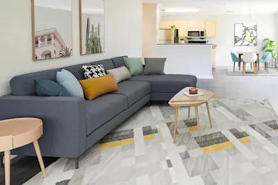Aquila - 1 Bed 1 Bath - Living and Dining Room
