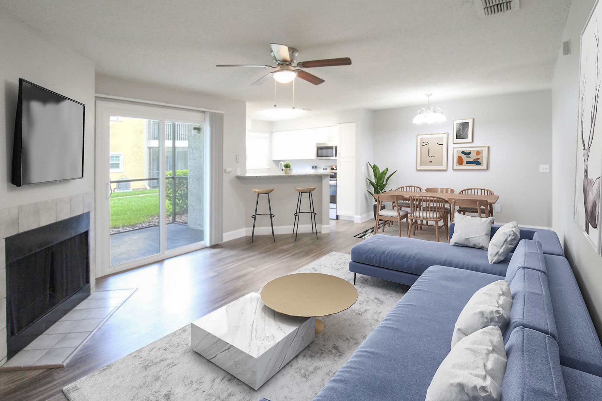 The Gatlin - 3 Bed 2 Bath - Living Room