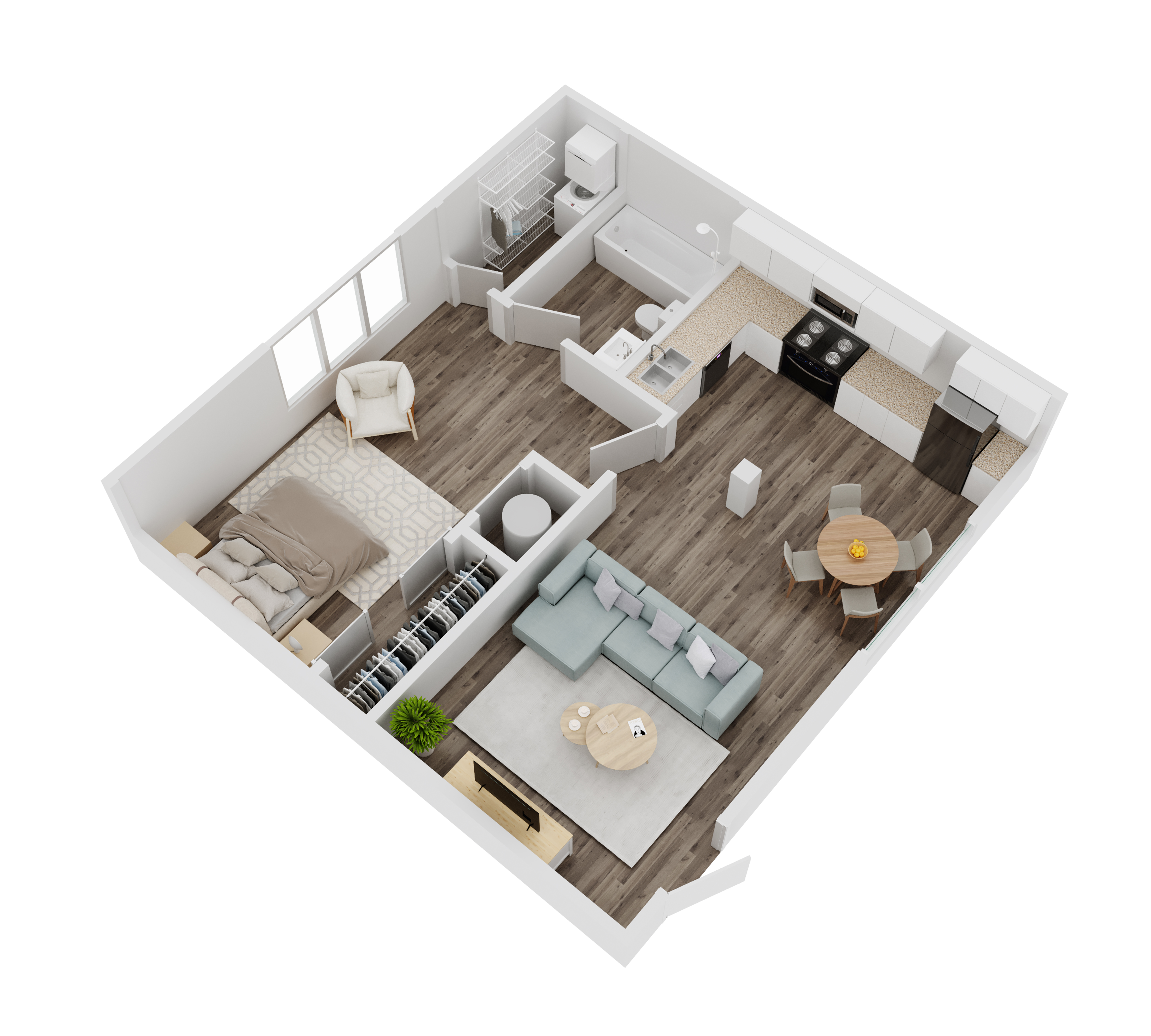 Floorplan The Platt for Carlyle Flats apartments in Tampa, Florida 1