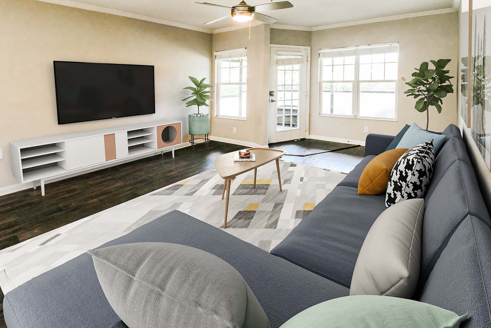 Aquila - 1 Bed 1 Bath - Living Room