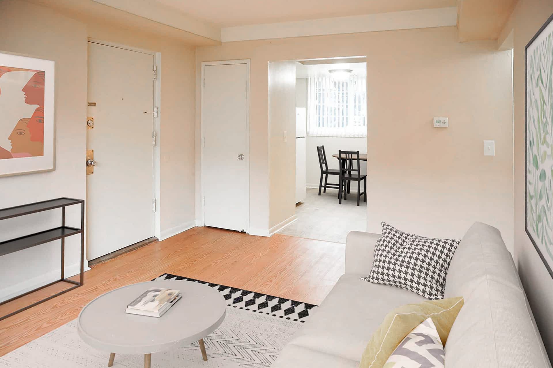 The Earl - 2 Bed 1 Bath - Living Room, Dining Area