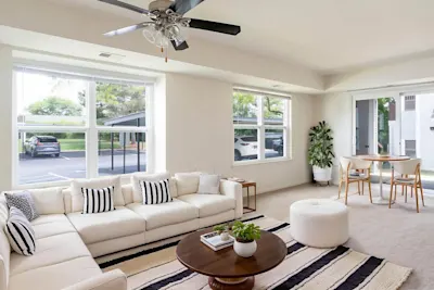 The Frederic - 2 Bed 2 Bath - Living Room and Dining Room