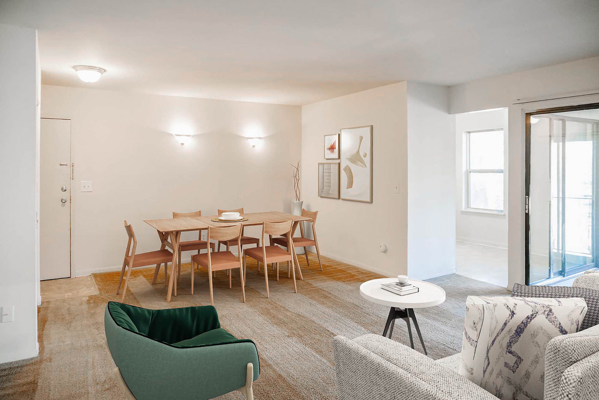 The Willow - 2 Bed 1 Bath - Living and Dining Area