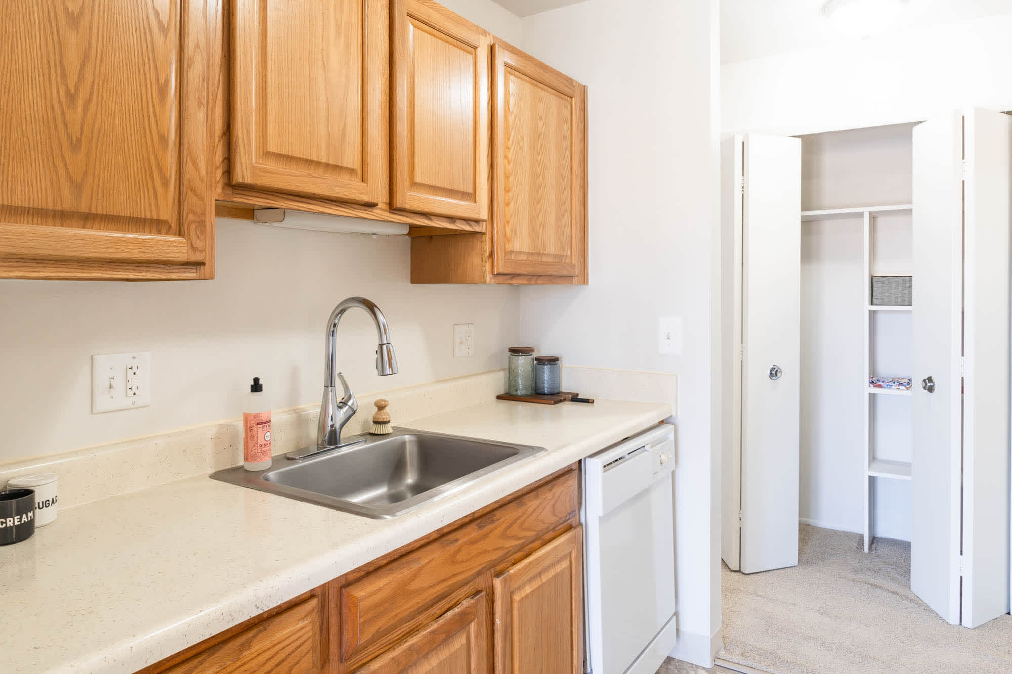 The Springs - 2 Bed 1 Bath - Kitchen (Honey Oak Cabinets)