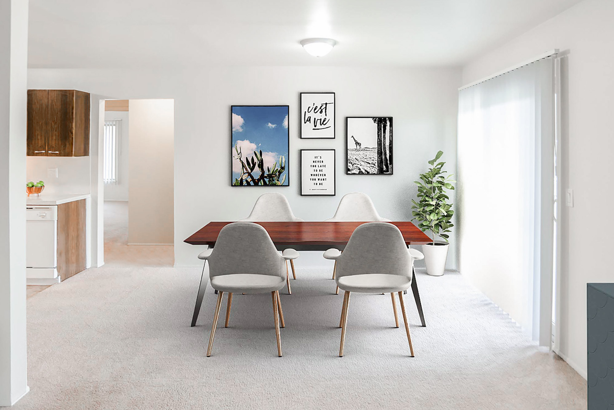 The Detroit - 2 Bed 1.5 Bath - Dining Room