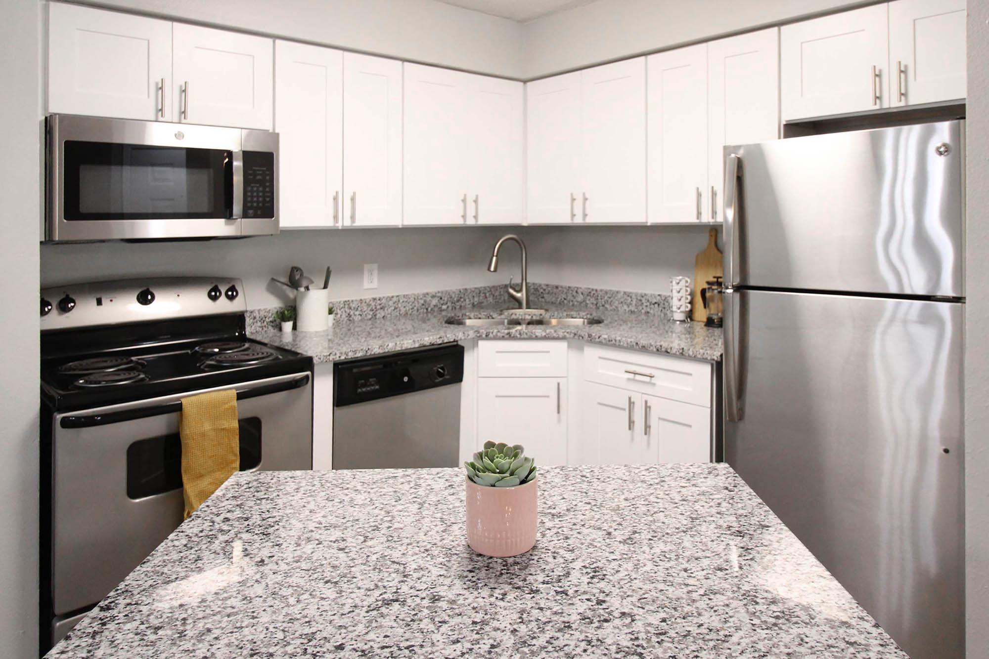 The Briercliff - 1 Bed 1 Bath - Kitchen - Upgraded White Shaker Style 