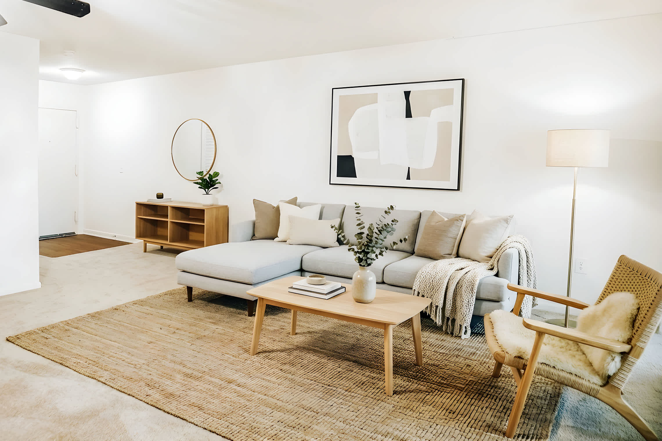 The George - 2 Bed 2 Bath - Living Room