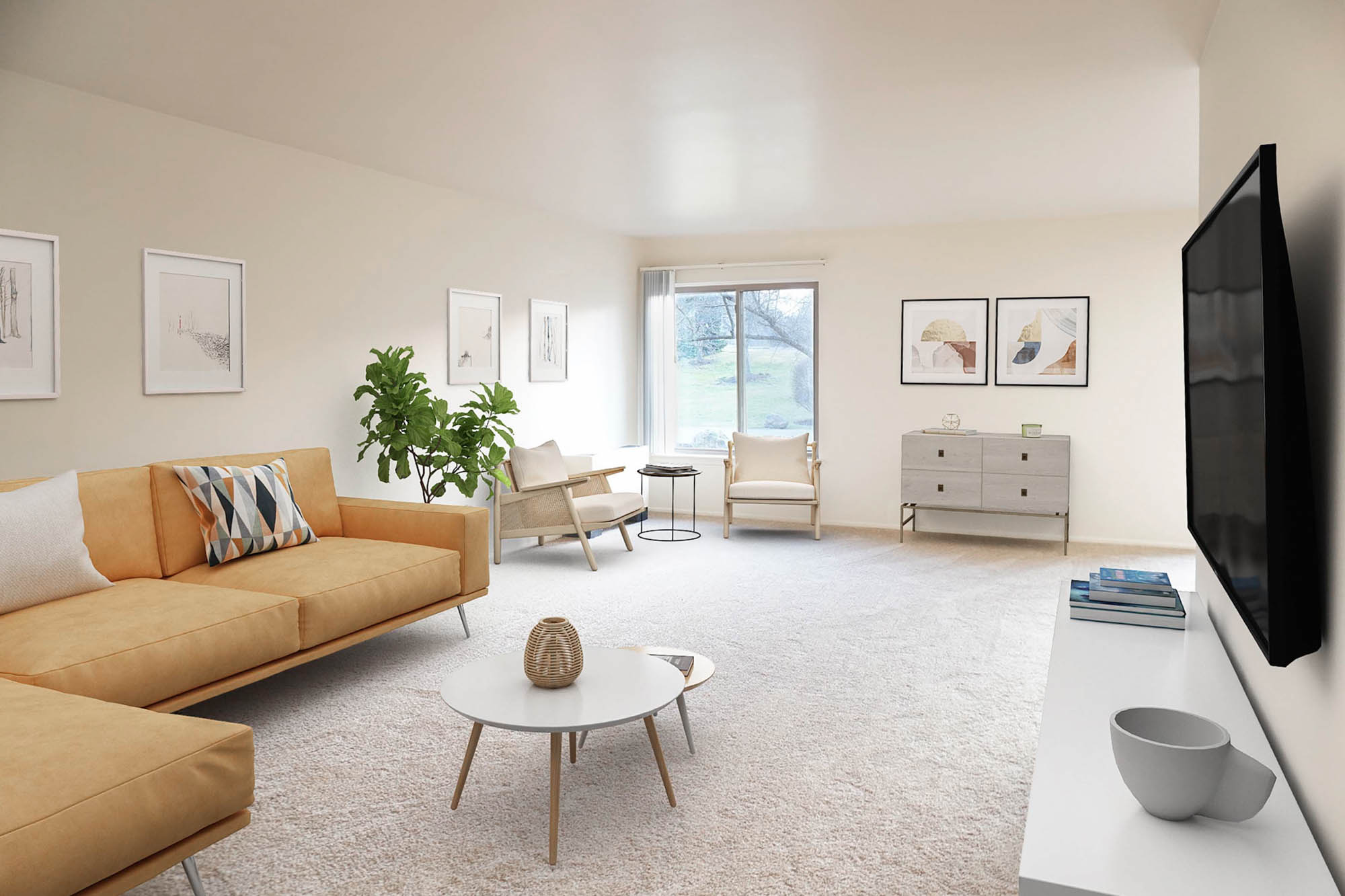 The Erie - 2 Bed 1.5 Bath - Living Room