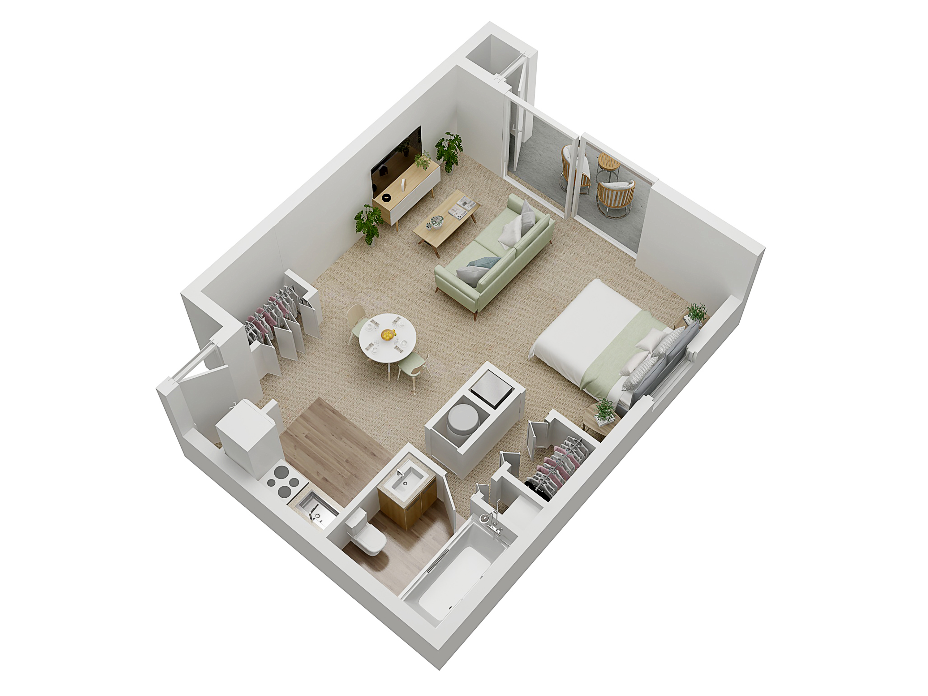 Floorplan Catamaran for Riva apartments in Orlando, Florida 0
