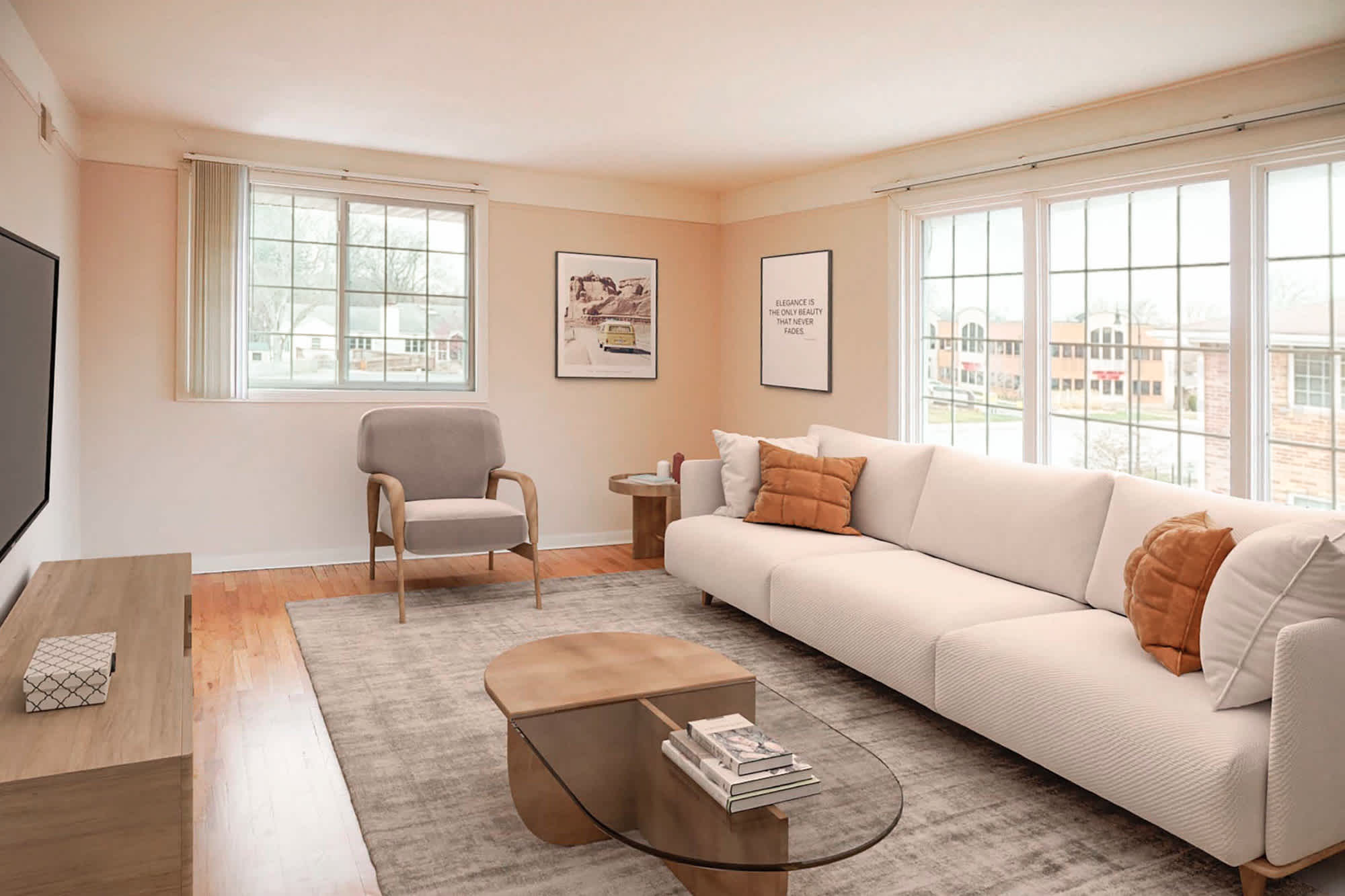 The Leon - 1 Bed 1 Bath - Living Room