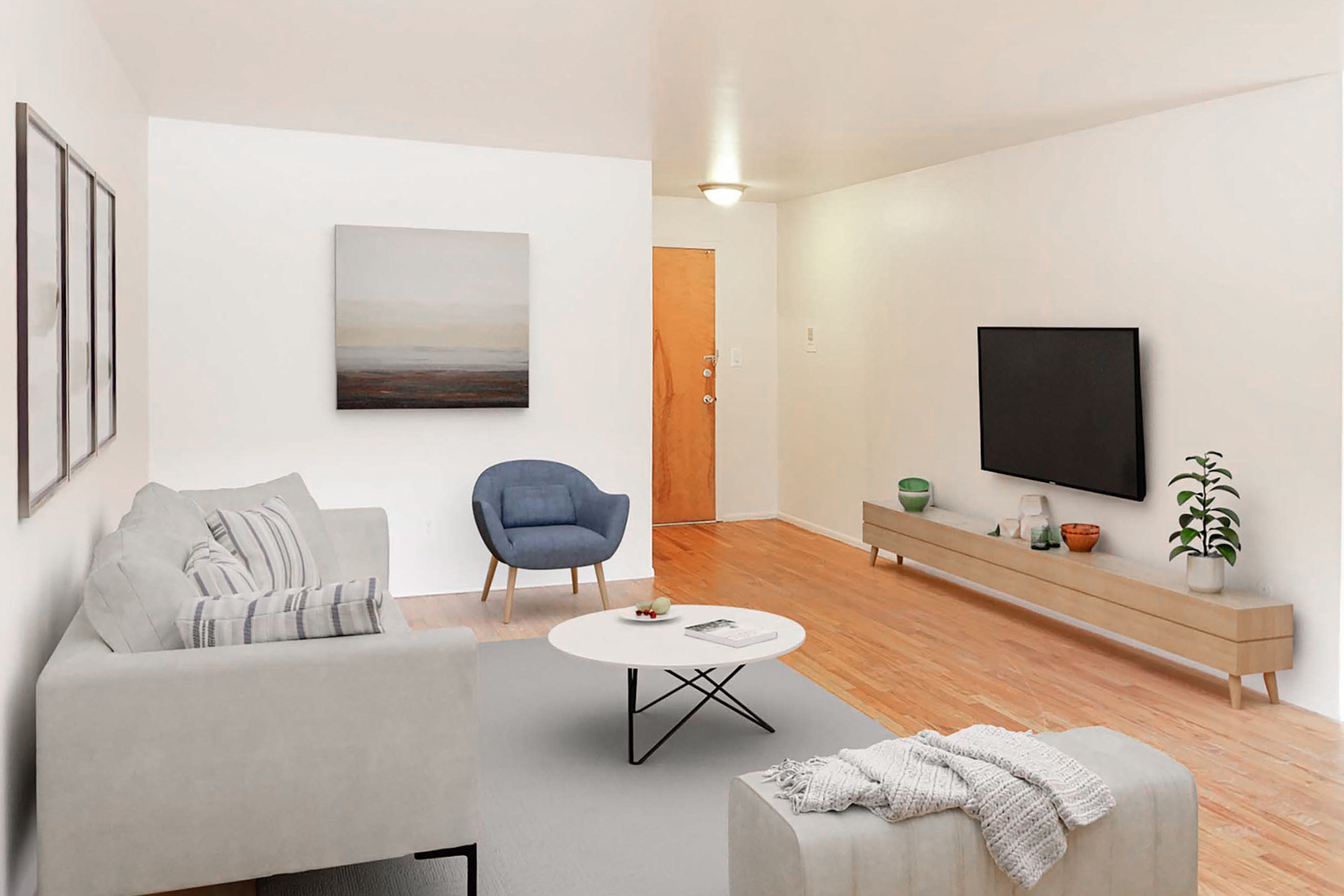 The Cheboygan - 2 Bed 1 Bath - Living Room